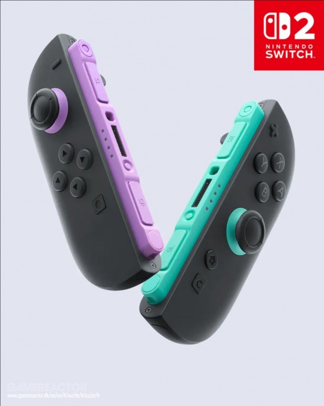 Nintendo introduces light purple (L) and light green (R) Joy-Con 2 Controllers for the Switch 2
