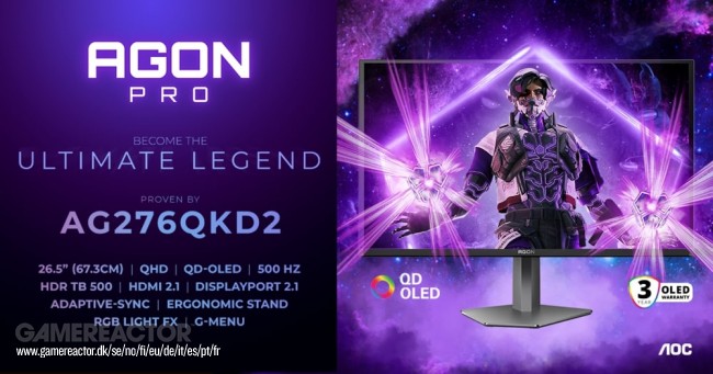 AGON by AOC introduces new 500 Hz Gaming Monitor