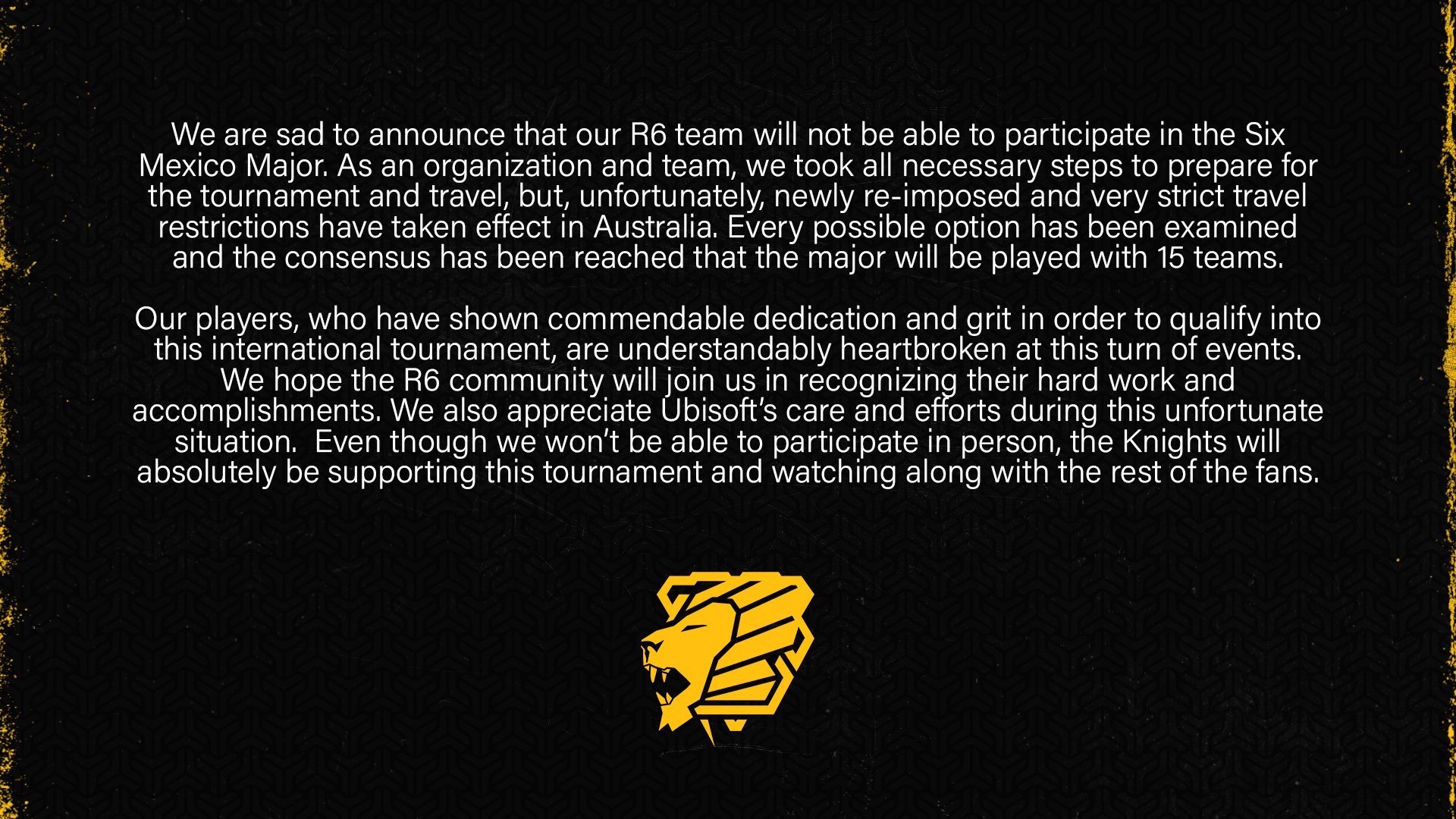 Pittsburgh Knights pull out of the Rainbow Six Mexico Major - Rainbow ...