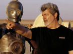 Tom Cruise shouts "We thank you, George" during George Lucas'  Saturn Awards speech