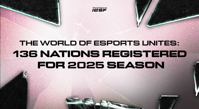 136 nations have signed up for the International Esports Federation's 2025 season
