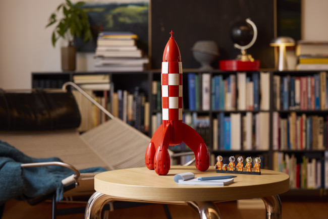 Tintin's legendary moon rocket is being turned into a Lego set