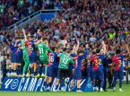 FC Barcelona wins consecutive league title with a 2-0 victory in el Cl&aacute;sico