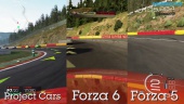 Forza Motorsport 6 vs Project CARS vs Forza 5 Comparison Gameplay: Spa-Francorchamps