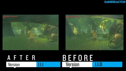 The Legend of Zelda: Breath of the Wild - Gameplay Framerate Comparison: Before and After v1.1.1. Patch